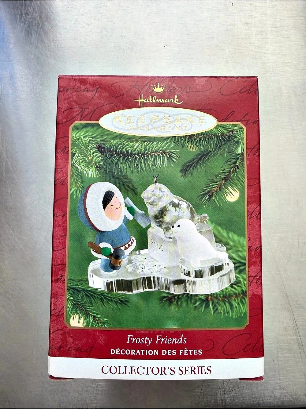Hallmark Frosty Friends Ice Sculpting Keepsake Ornament Red & Green